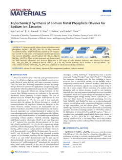 Topochemical Synthesis of Sodium Metal Phosphate Olivines for