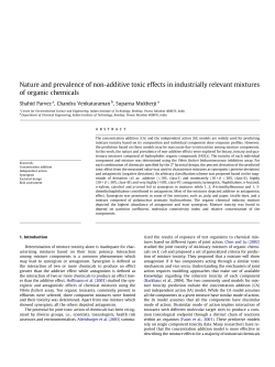 Nature and prevalence of non-additive toxic effects in industrially