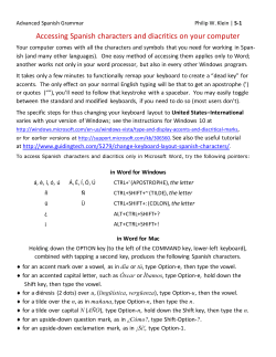 Accessing your Spanish keyboard