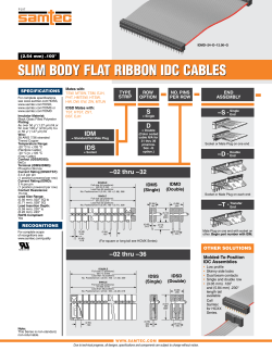 slim body flat ribbon idc cables
