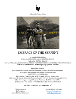 embrace of the serpent - Peccadillo Press