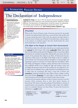 The Declaration of Independence