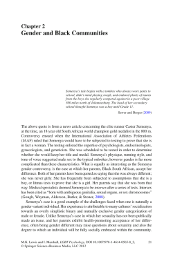 Gender and Black Communities