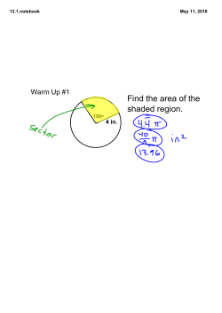 Find the area of the shaded region.