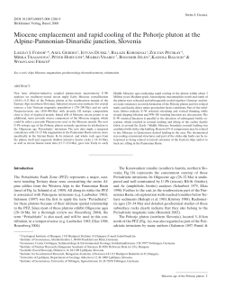 Miocene emplacement and rapid cooling of the Pohorje pluton at the