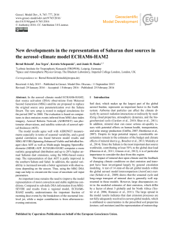 New developments in the representation of Saharan dust sources in