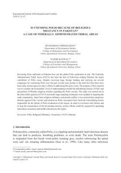 Is Unending Polio Because of Religious Militancy in Pakistan?