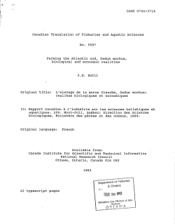 No. 5597 - P&ecirc;ches et Oc&eacute;ans Canada