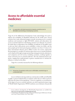 Access to affordable essential medicines