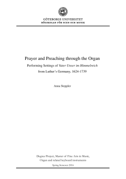 Prayer and Preaching through the Organ