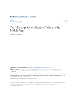 "Not-so-precisely Measured" Music of the Middle Ages