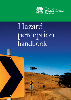 Hazard Perception Handbook - Roads and Maritime Services