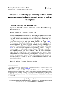 How justice can affect jury: Training abstract words