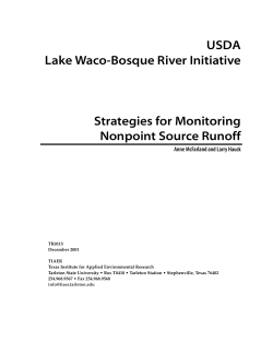Strategies for Monitoring Nonpoint Source Runoff - TIAER