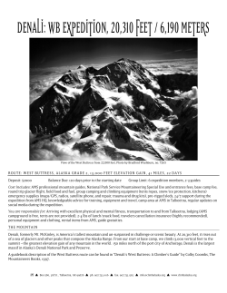 Detailed Description PDF - Alaska Mountaineering School