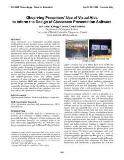 Observing Presenters` Use of Visual Aids to Inform