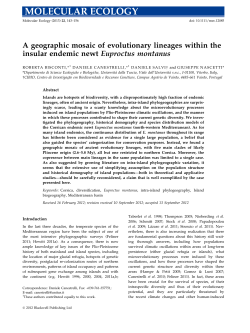 A geographic mosaic of evolutionary lineages within the insular