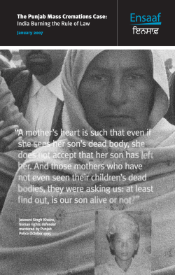 The Punjab Mass Cremations Case