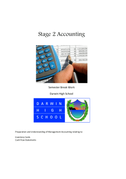 Stage 2 Accounting - Business Education Teachers Association NT