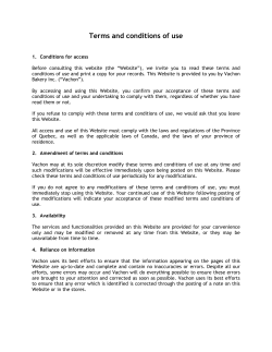 Terms and conditions of use