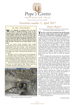 Publication1 replacement - Pope`s Grotto Preservation Trust