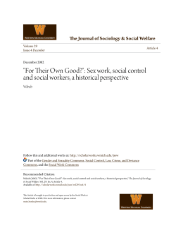 Sex work, social control and social workers, a historical perspective