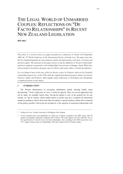 The Legal World of Unmarried Couples
