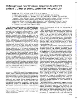 Heterogeneous neurochemical responses to different
