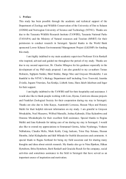 The ecology and behaviour of the Masai Ostrich (Struthio camelus