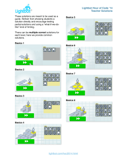Lightbot Hour of Code `14 Teacher Solutions