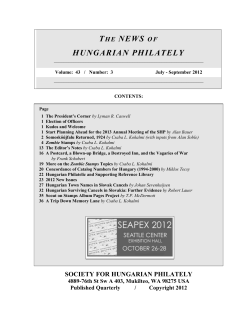 July &ndash; September Newsletter - Society for Hungarian Philately