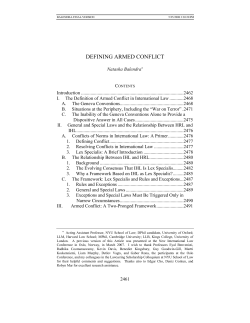 defining armed conflict