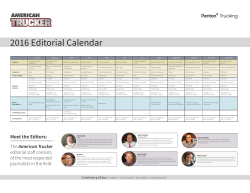 Editorial Calendar