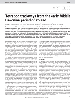 Tetrapod trackways from the early Middle Devonian period of Poland
