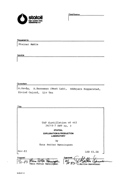 TBP distillation of oil
