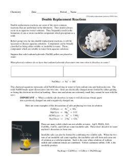 Double Replacement Reactions