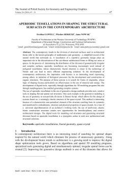 APERIODIC TESSELLATIONS IN SHAPING THE STRUCTURAL