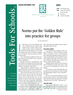 Norms put the `Golden Rule` into practice for groups