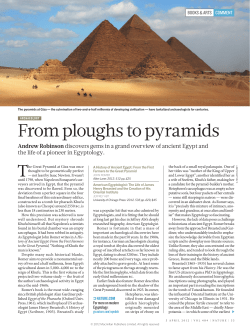 From ploughs to pyramids