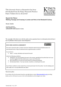 Beyond the Flâneur: Walking, Passage and