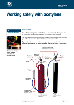 Working safely with acetylene