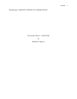 The Anomie Theory - HCC Learning Web