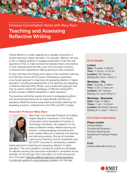 Teaching and Assessing Reflective Writing