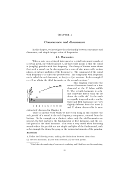 Consonance and dissonance