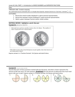 Lesson #1 title: PART 1 = Introduction to MIXED NUMBERS and