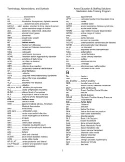 Terminology, Abbreviations, and Symbols Avera