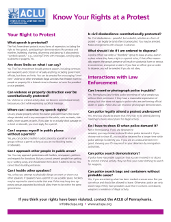 Know Your Rights at a Protest
