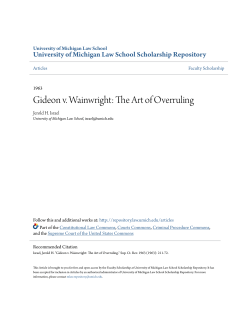 Gideon v. Wainwright: The Art of Overruling