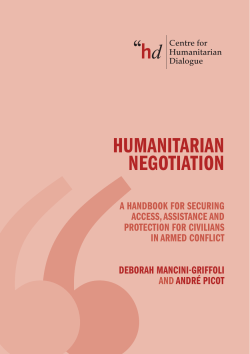 Humanitarian Negotiation