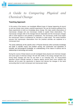 A Guide to Comparing Physical and Chemical Change